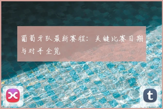 葡萄牙队最新赛程:关键比赛日期与对手全览